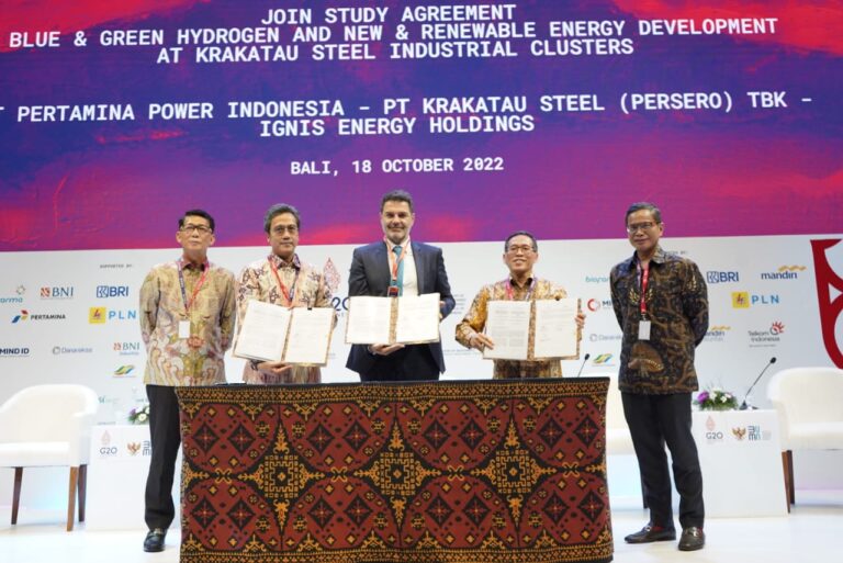 Pertamina NRE-IGNIS Energy Holdings-Krakatau Steel Studi Bersama Pengembangan Hidrogen Bersih di Indonesia