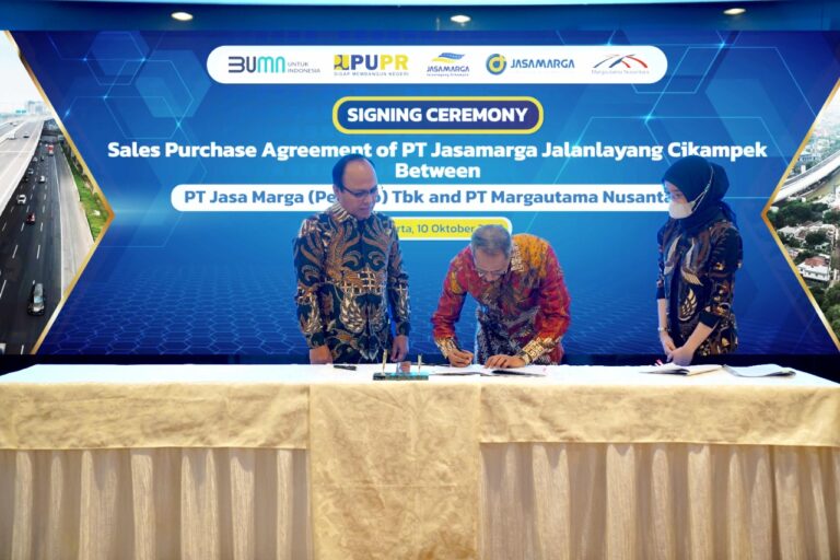 Jasa Marga dan Margautama Nusantara Tandatangani SPA PT JJC