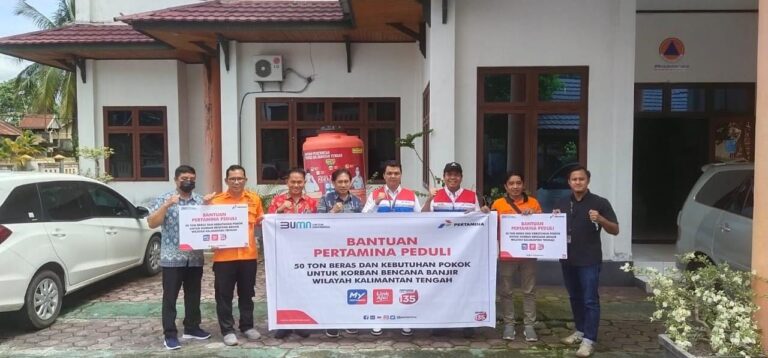 Pertamina Peduli Bantu Korban Bencana Banjir di Kalimantan Tengah