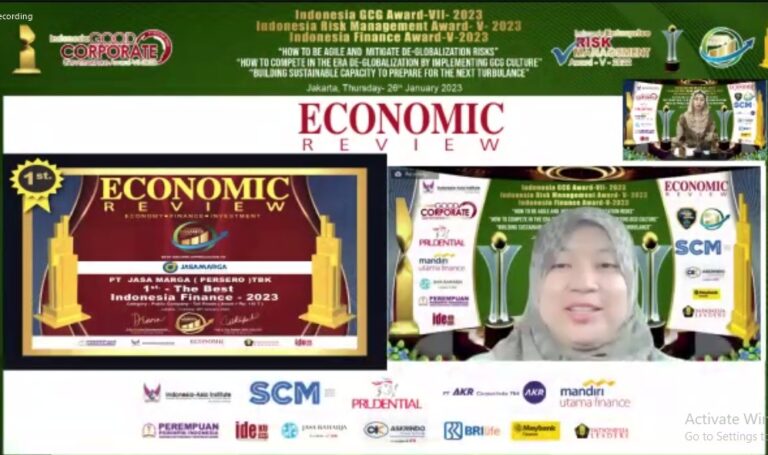 Jasa Marga Raih Tiga Penghargaan di Ajang Indonesia GCG VII-Risk Management V-Finance V Award 2023