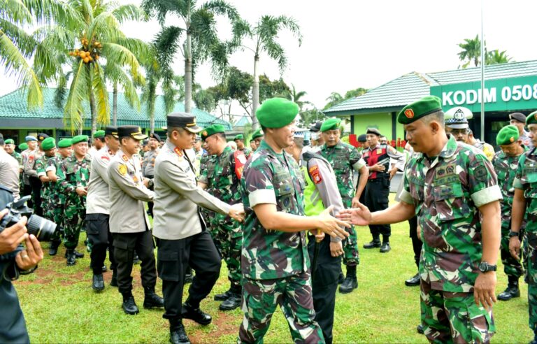 Perkuat Sinergitas TNI-Polri, Kodim dan Polres Depok Gelar Halal Bihalal