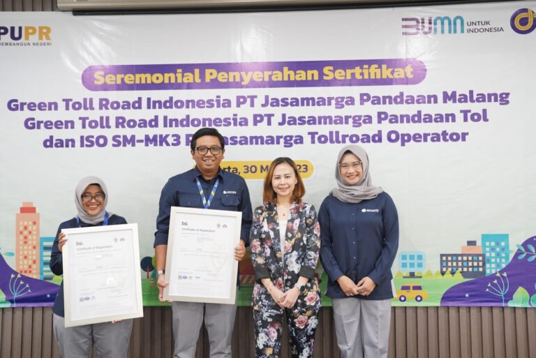 Konsisten Terapkan SMK3, PT Jasamarga Tollroad Operator Raih Dua Sertifikasi ISO Tahun 2023