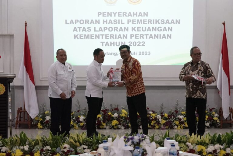 BPK Apresiasi Laporan Keuangan Kementan Tahun 2022