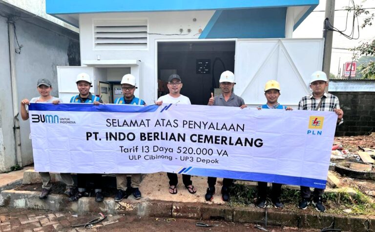 PLN UP3 Depok Lakukan Penyalaan Pasang Baru di PT Indo Berlian Cemerlang