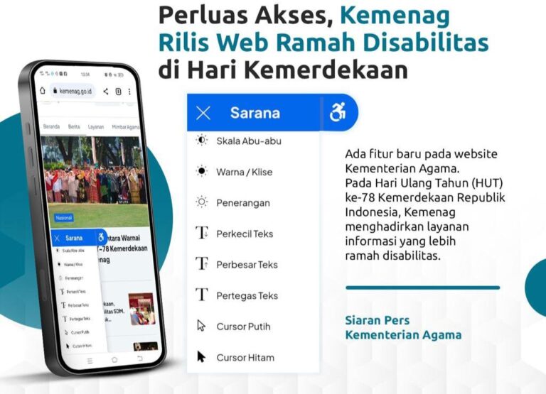 Perluas Akses, Kemenag Rilis Web Ramah Disabilitas di Hari Kemerdekaan