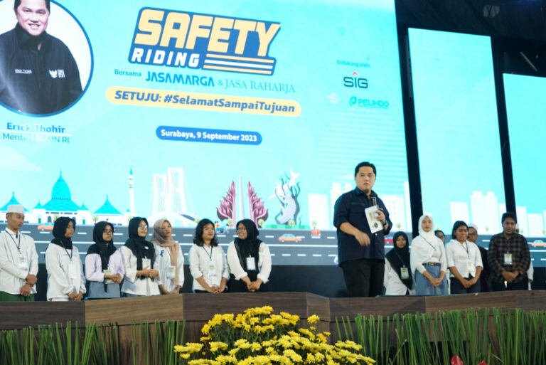 Gerakan Safety Riding di Surabaya, Erick Thohir: BUMN Ingin Jaga Keselamatan Generasi Muda Jatim