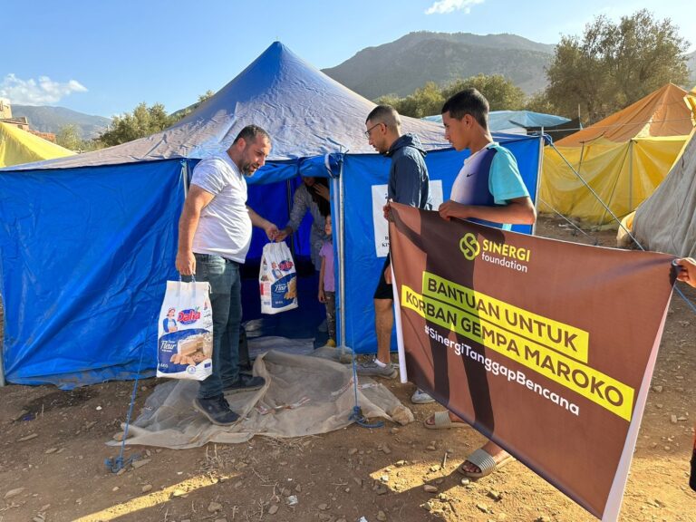 Sinergi Foundation Salurkan Bantuan Donatur Indonesia Bagi Penyintas Gempa Maroko