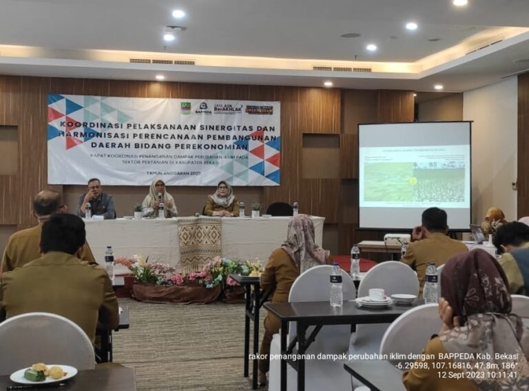 Sinergitas Kementan – Pemda Bekasi Dalam Perencanaan dan Mitigasi Penanganan Dampak Perubahan Iklim