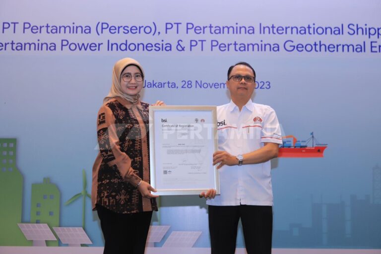 Pertamina Group Terima Sertifikat ISO22301:2019 untuk Sistem Manajemen Keberlanjutan Bisnis