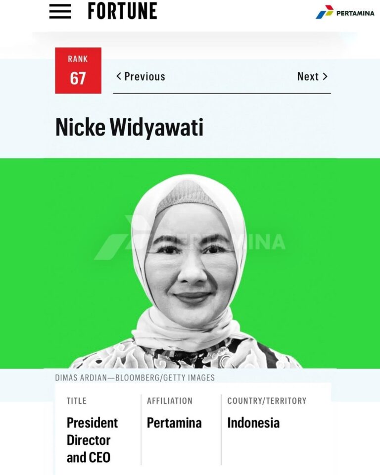 Nicke Widyawati Kembali Masuk di Fortune 100 Most Powerful Women