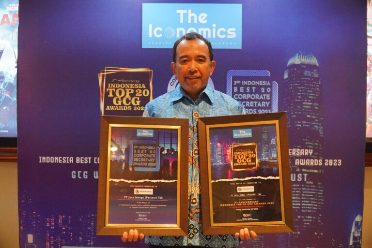 Jasa Marga Raih Penghargaan di Ajang Indonesia TOP GCG Award dan Best Corporate Secretary Awards 2023