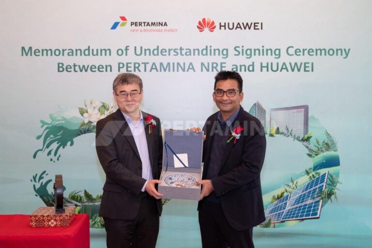 Pertamina NRE- Huawei Kerja Sama Kembangkan EBT dan Smart Grid