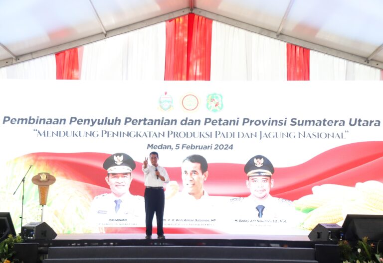 Mentan Kunjungi Sumut, 20.000 Petani Sambut di Medan