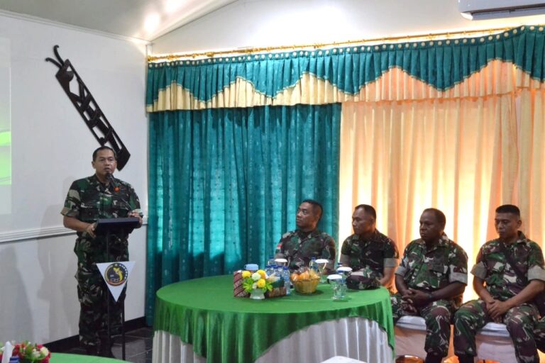 Kodim 1710/Mimika Terima Kunjungan Tim Wasev Sterad Bidang Komsos Semester I TA 2024