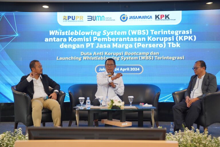 KPK dan Jasa Marga Gelar Launching Whistleblowing System (WBS) Terintegrasi dan Bootcamp Duta Anti Korupsi