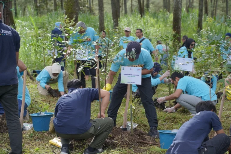 Rayakan HUT ke-18, Finnet Lakukan Program Penanaman Pohon di Cikole