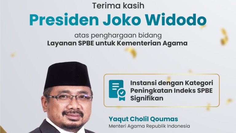 Kemenag Raih Digital Government Award Kategori Instansi dengan Peningkatan SPBE Signifikan