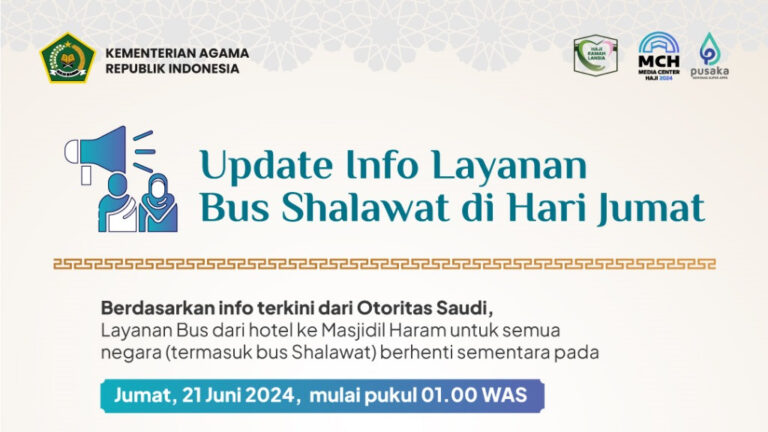 Bus Shalawat Berhenti Operasi Dini Hari, Petugas Imbau Jemaah Salat Jumat di Hotel