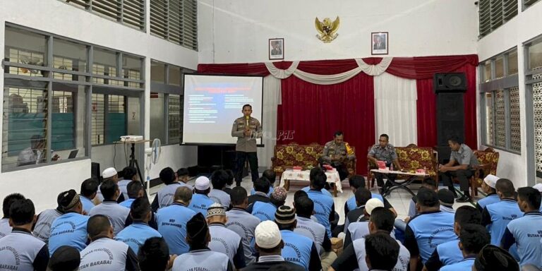 Rutan Barabai Gandeng Polres Hulu Sungai Tengah Gelar Penyuluhan Hukum Bahaya Judi Online