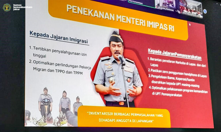 Kemenkumham Jabar Ikuti Arahan Menteri Agus Andrianto
