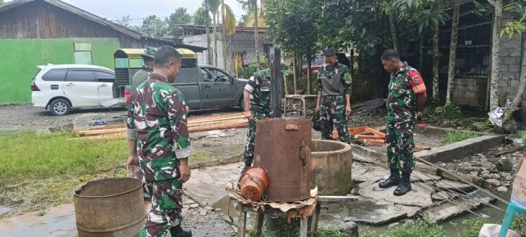Kodim 1710/Mimika Bangun 4 Titik Lagi Sumur Bor dan MCK serta Kamar Mandi Umum