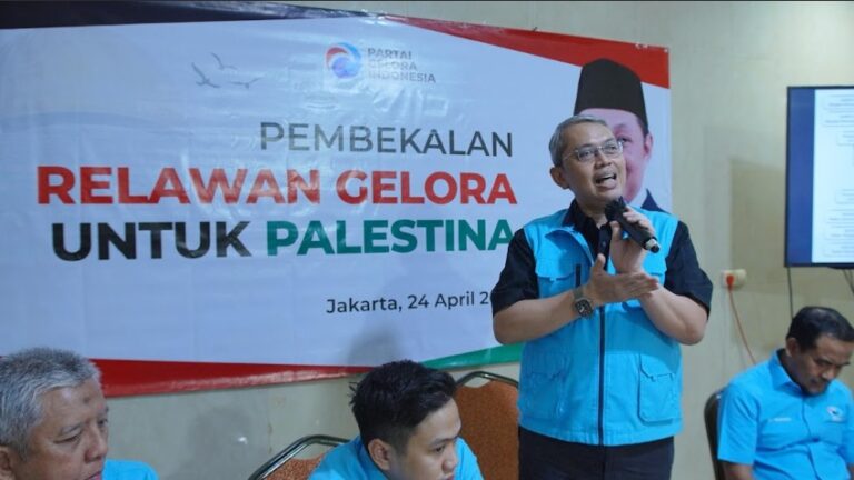 Dukung Rencana Prabowo, Partai Gelora Siapkan Relawan untuk Palestina