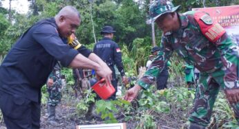 Menyatu Dengan Alam, Satgas TMMD Tanam Pohon di Mimika