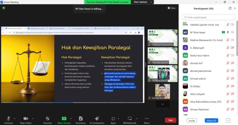 Fakultas Syariah UID dan LBH Ansor Kota Depok Gelar Pelatihan Paralegal Gratis