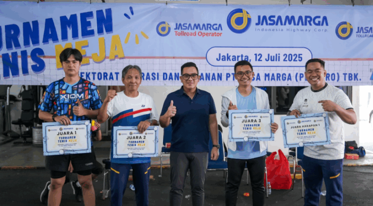 PT JMTO Raih Prestasi di Turnamen Tenis Meja Direktorat Operasi Jasa Marga 2025