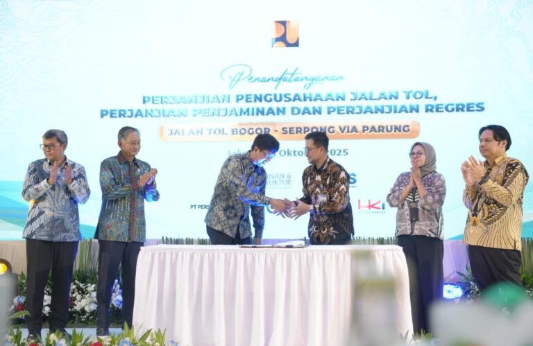 PT BSIS Tandatangani PPJT Ruas Bogor-Serpong, Dukung Konektivitas Kawasan Permukiman Bogor dan Kawasan Komersial Tangerang