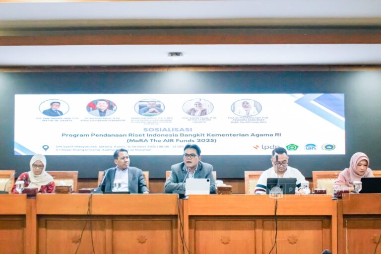 UIN Jakarta dan PUSPENMA Kemenag Sosialisasikan Program Pendanaan Riset MoRA The AIR Funds 2025