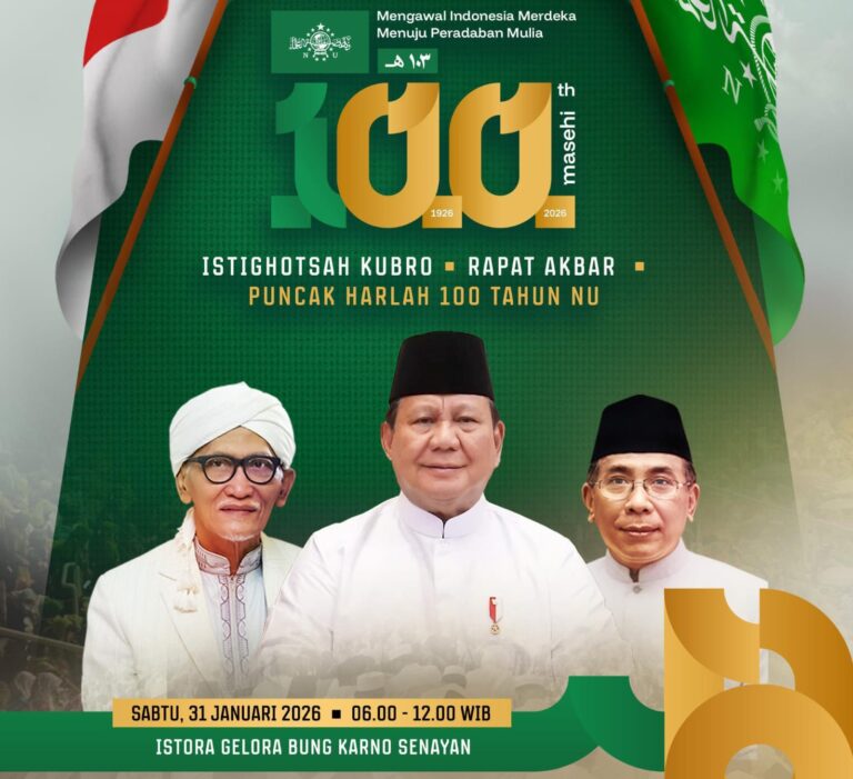 PBNU Gelar Puncak Harlah ke-100 NU di Jakarta, Undang Presiden Prabowo