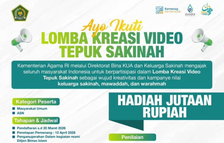 Kemenag Adakan Lomba Video Tepuk Sakinah Berhadiah Jutaan Rupiah