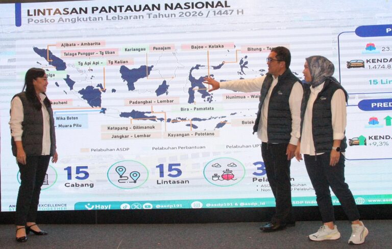 Trafik Mudik Naik 9 Persen, ASDP Optimalkan 15 Lintasan Pantauan Nasional