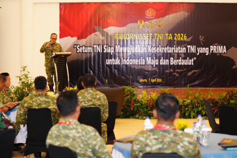 Kasetum TNI Buka Rakornisset 2026 di Depok, Tekankan Inovasi dan Efisiensi Kesekretariatan