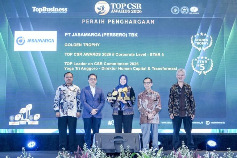 Selaraskan Implementasi CSR dan ESG, Jasa Marga Borong Tiga Penghargaan TOP CSR Awards 2026