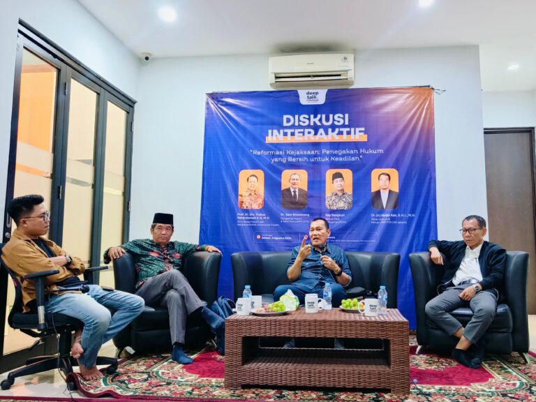 DeepTalk Indonesia: Kasus Hukum Febrie Adriansyah Momentum Reformasi Kejaksaan